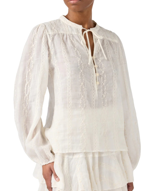 MC2 Saint Barth Blusa con Motivo Ricamato Harper HRP001 Bianco