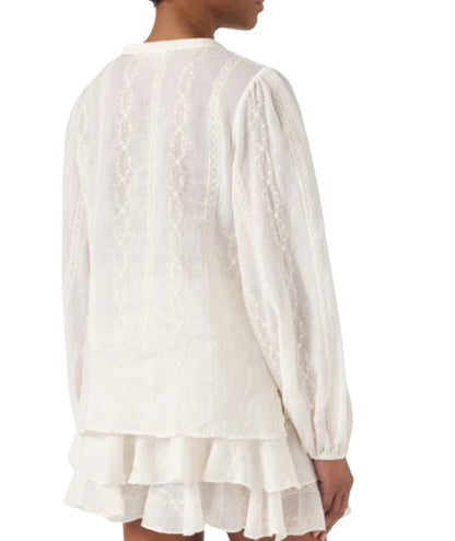 MC2 Saint Barth Blusa con Motivo Ricamato Harper HRP001 Bianco