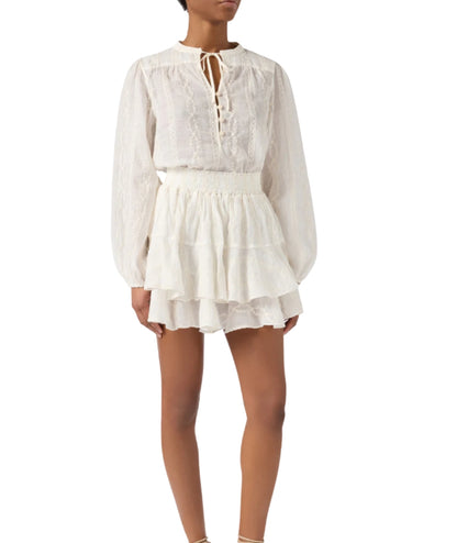 MC2 Saint Barth Blusa con Motivo Ricamato Harper HRP001 Bianco