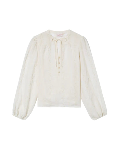 MC2 Saint Barth Blusa con Motivo Ricamato Harper HRP001 Bianco