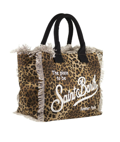MC2 Saint Barth Borsa Animalier Vanity in Canvas Vani001 Beige