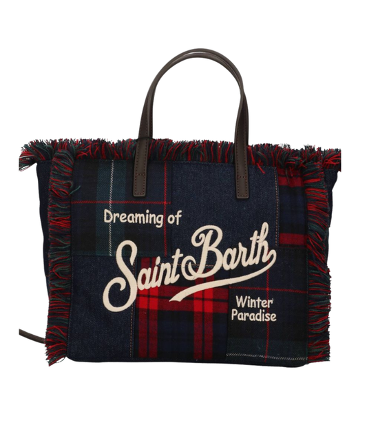 MC2 Saint Barth Borsa COL0045 Colette Patchwork Denim Tartan Multicolore