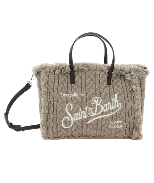 MC2 Saint Barth Borsa COLETTE WOOL BRAID N COL0047 Grigio Chiaro