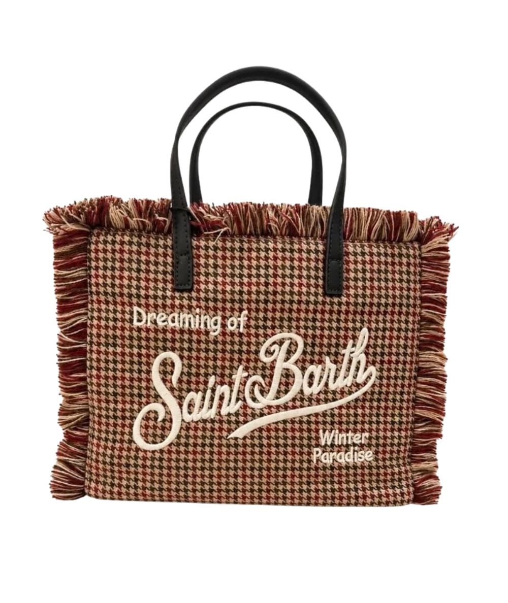MC2 Saint Barth Borsa Colette Pied de Poule COL0045 Marrone