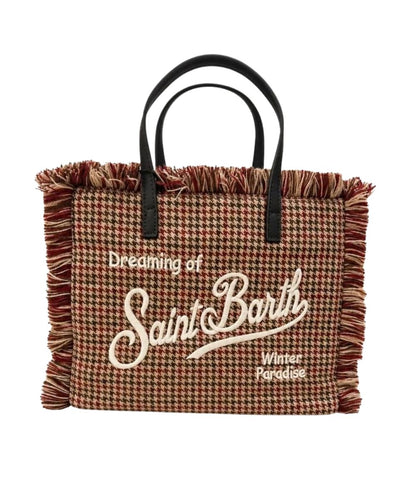 MC2 Saint Barth Borsa Colette Pied de Poule COL0045 Marrone