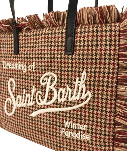 MC2 Saint Barth Borsa Colette Pied de Poule COL0045 Marrone