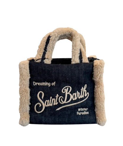 MC2 Saint Barth Borsa Colette Shearling COL0031 Blu Denim