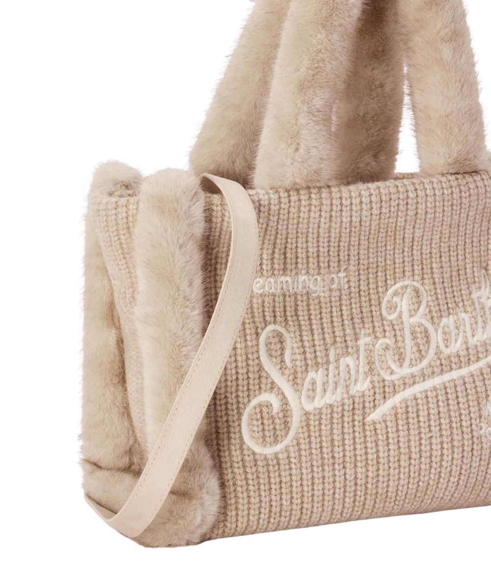 MC2 Saint Barth Borsa Colette Shearling Rib COL0034 Beige