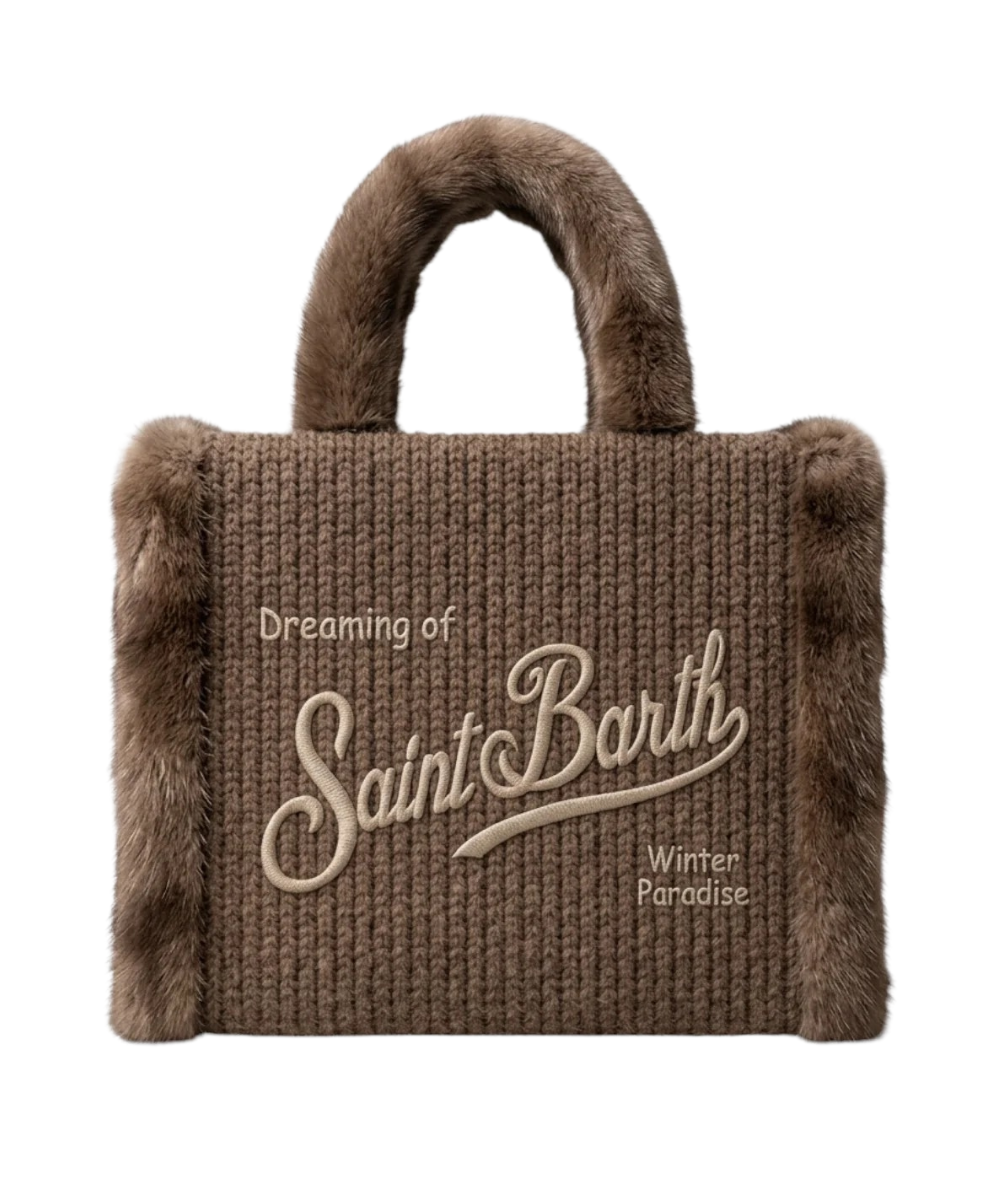 MC2 Saint Barth Borsa Colette Shearling Rib COL0034 Marrone