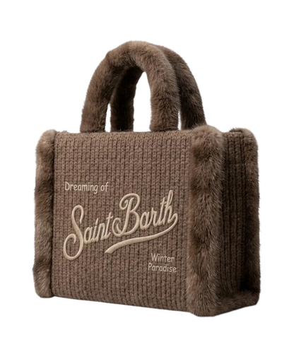 MC2 Saint Barth Borsa Colette Shearling Rib COL0034 Marrone