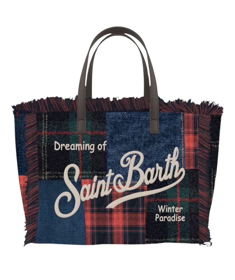 MC2 Saint Barth Borsa Colette Wool N Patchwork Denim COL0045 Rosso