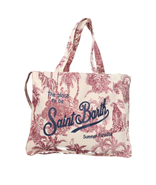 MC2 Saint Barth Borsa Jungle Oceania in Canvas Essential EBAGN007 Rosso