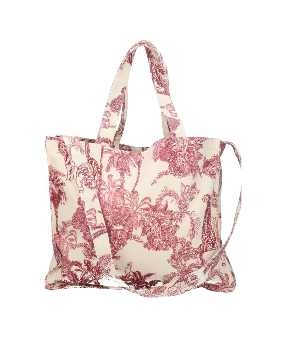 MC2 Saint Barth Borsa Jungle Oceania in Canvas Essential EBAGN007 Rosso
