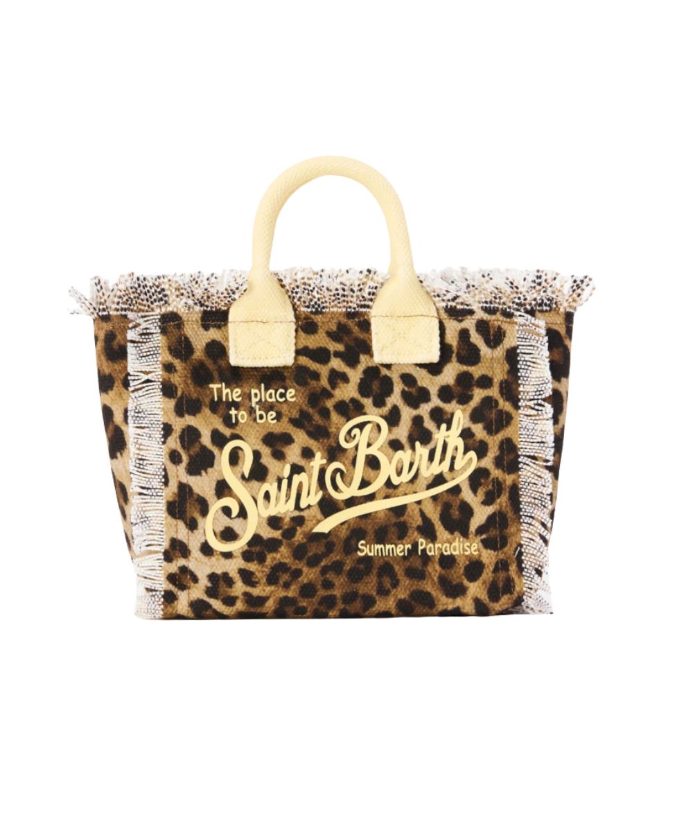 MC2 Saint Barth Borsa Mini Leopardata Vanity Mini VAMI001 Beige Giallo