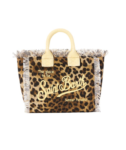 MC2 Saint Barth Borsa Mini Leopardata Vanity Mini VAMI001 Beige Giallo