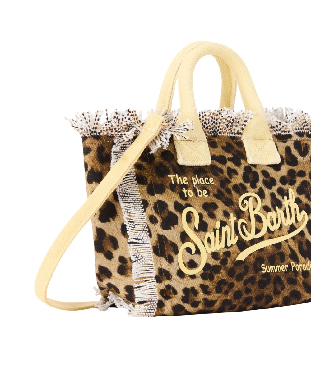 MC2 Saint Barth Borsa Mini Leopardata Vanity Mini VAMI001 Beige Giallo
