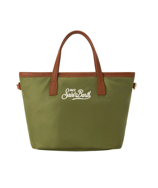 MC2 Saint Barth Borsa Mini in Nylon City Bag Mini CB0005 Verde Militare