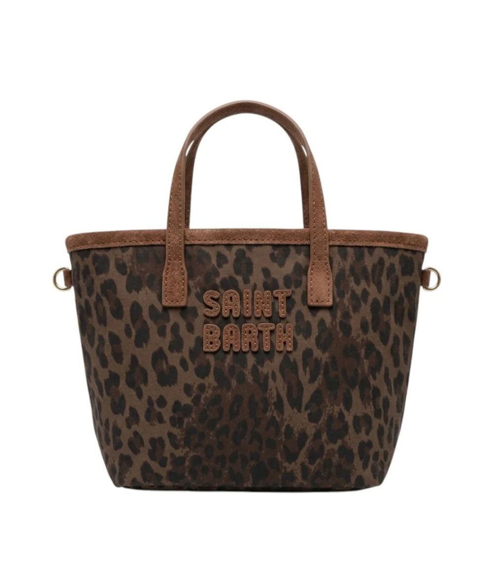 MC2 Saint Barth Borsa Shopper CBMIN001 City Mini Wax Leopardato Marrone
