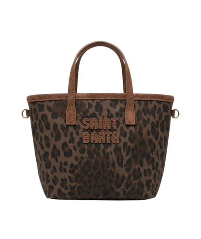 MC2 Saint Barth Borsa Shopper CBMIN001 City Mini Wax Leopardato Marrone
