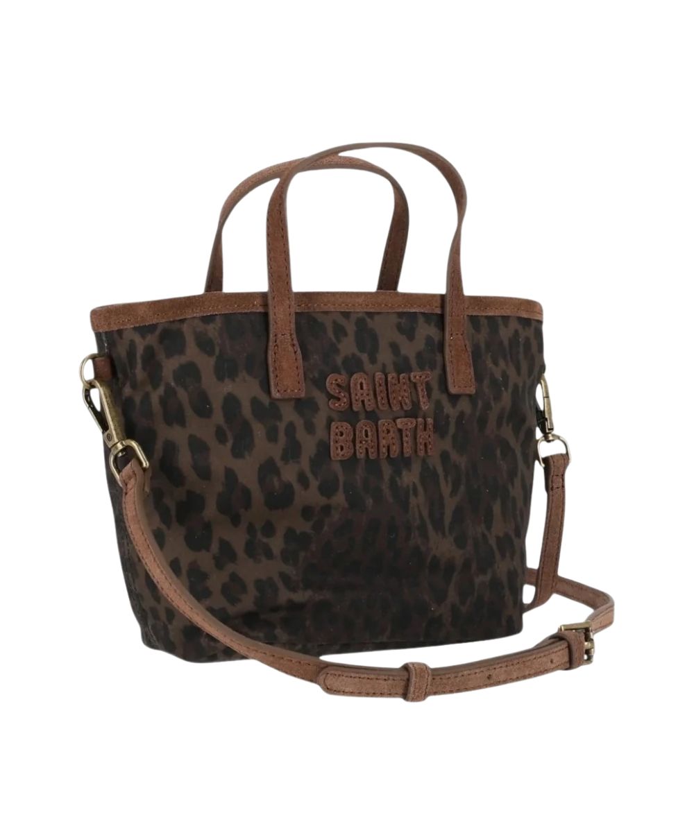 MC2 Saint Barth Borsa Shopper CBMIN001 City Mini Wax Leopardato Marrone