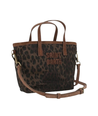 MC2 Saint Barth Borsa Shopper CBMIN001 City Mini Wax Leopardato Marrone