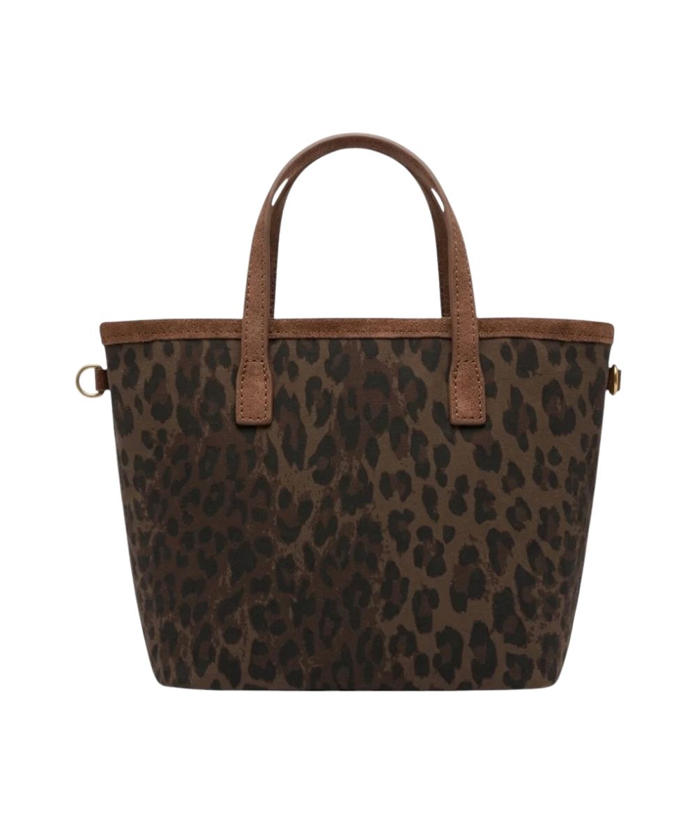 MC2 Saint Barth Borsa Shopper CBMIN001 City Mini Wax Leopardato Marrone