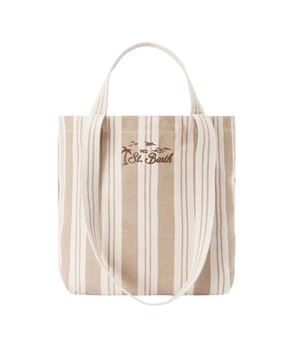 MC2 Saint Barth Borsa Tote a Righe Essential EBEC001 Beige