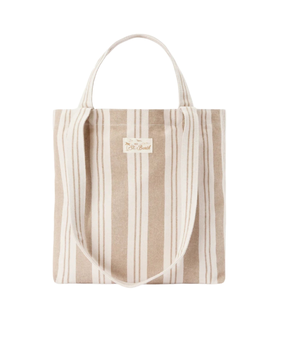 MC2 Saint Barth Borsa Tote a Righe Essential EBEC001 Beige
