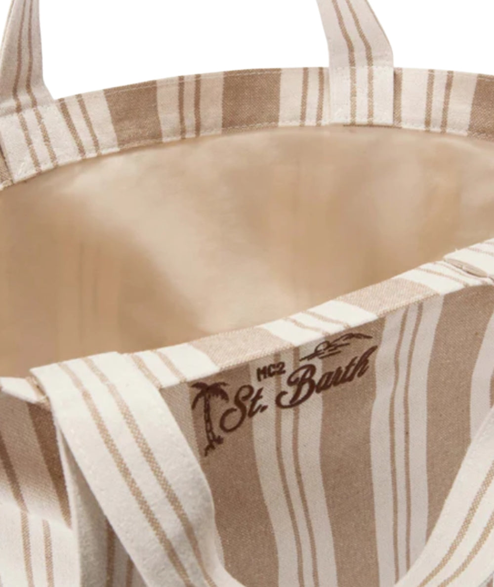 MC2 Saint Barth Borsa Tote a Righe Essential EBEC001 Beige