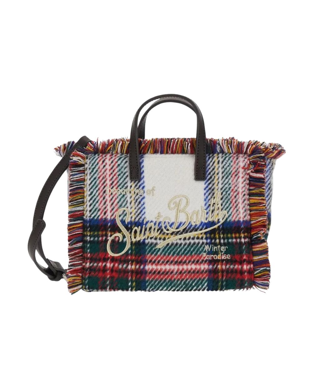 MC2 Saint Barth Borsa Vanity Mini Wool N in Tartan VAMI031 Multicolore