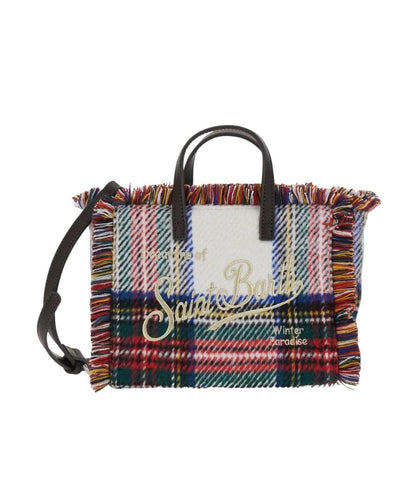 MC2 Saint Barth Borsa Vanity Mini Wool N in Tartan VAMI031 Multicolore