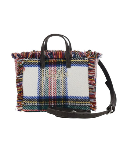 MC2 Saint Barth Borsa Vanity Mini Wool N in Tartan VAMI031 Multicolore 