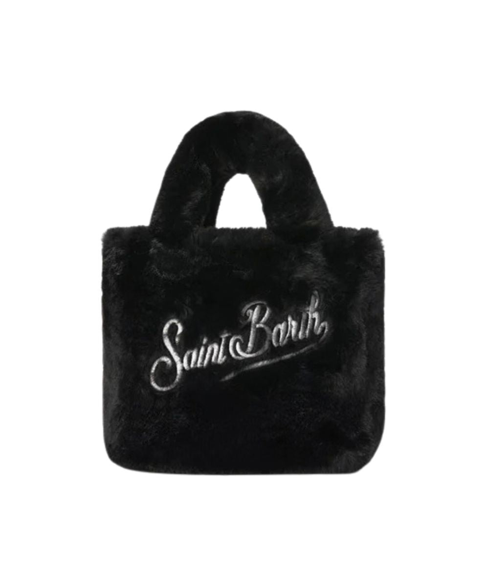 MC2 Saint Barth Borsa Vanity Mini in Faux Fur VAMI021 Nero