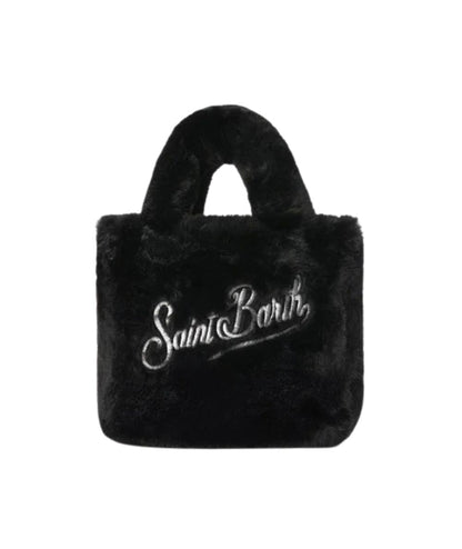 MC2 Saint Barth Borsa Vanity Mini in Faux Fur VAMI021 Nero