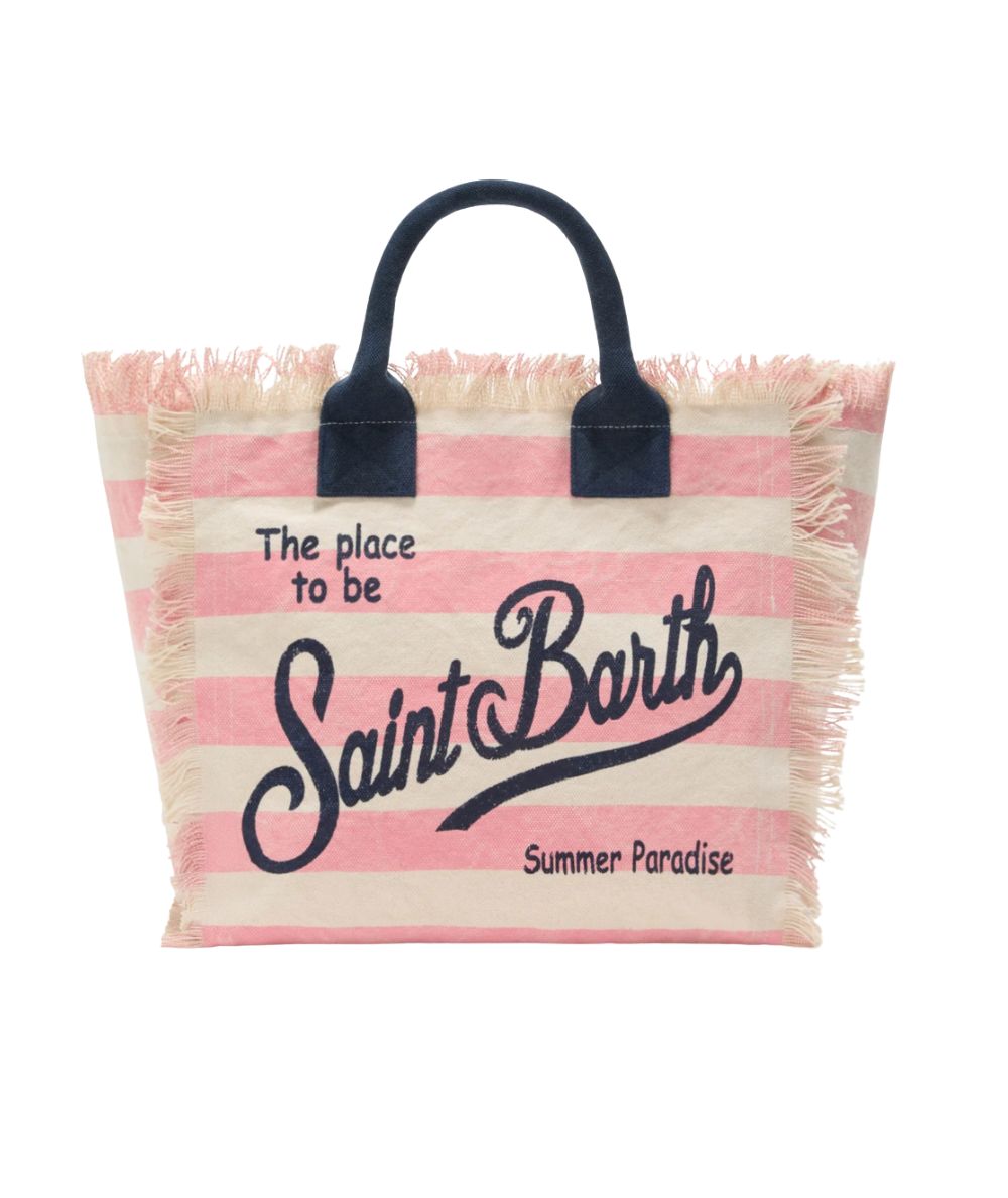 MC2 Saint Barth Borsa Vanity in Canvas a Righe VANI001 Rosa 