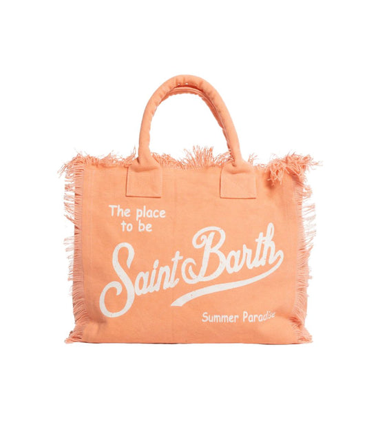 MC2 Saint Barth Borsa Vanity in Cotone Canvas Vani001 Rosa Pesca