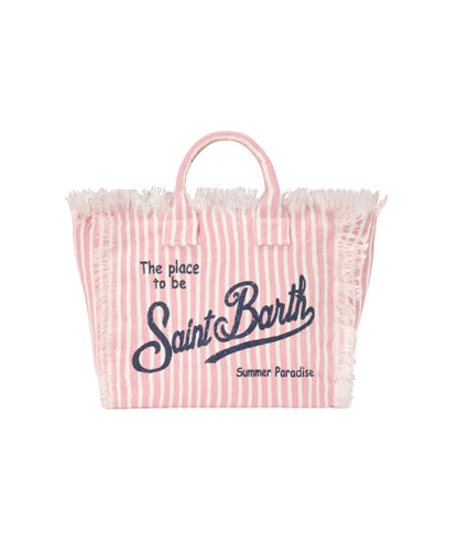 MC2 Saint Barth Borsa a Righe in Lino Colette Linen COL0018 Rosa