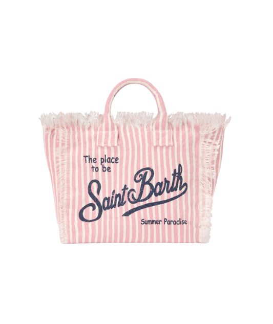 MC2 Saint Barth Borsa a Righe in Lino Colette Linen COL0018 Rosa