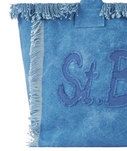 MC2 Saint Barth Borsa con Patch Logo Vanity VANI003 Denim