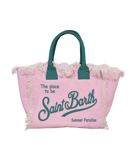 MC2 Saint Barth Borsa in Canvas con Frange Vanity VANI001 Rosa