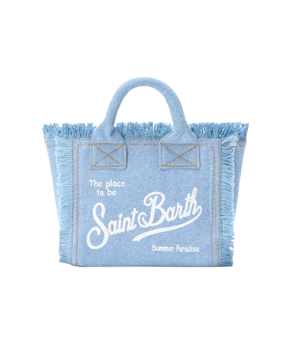 MC2 Saint Barth Borsa in Denim con Tracolla Mini Vanity VAMI001 Denim