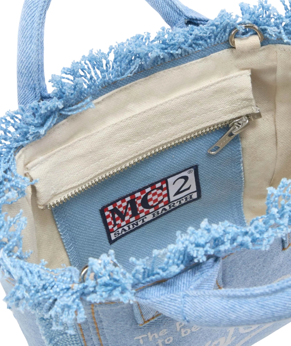 MC2 Saint Barth Borsa in Denim con Tracolla Mini Vanity VAMI001 Denim