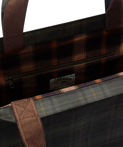 MC2 Saint Barth Borsa in Motivo Tartan Essential Wax ESSE003 Verde