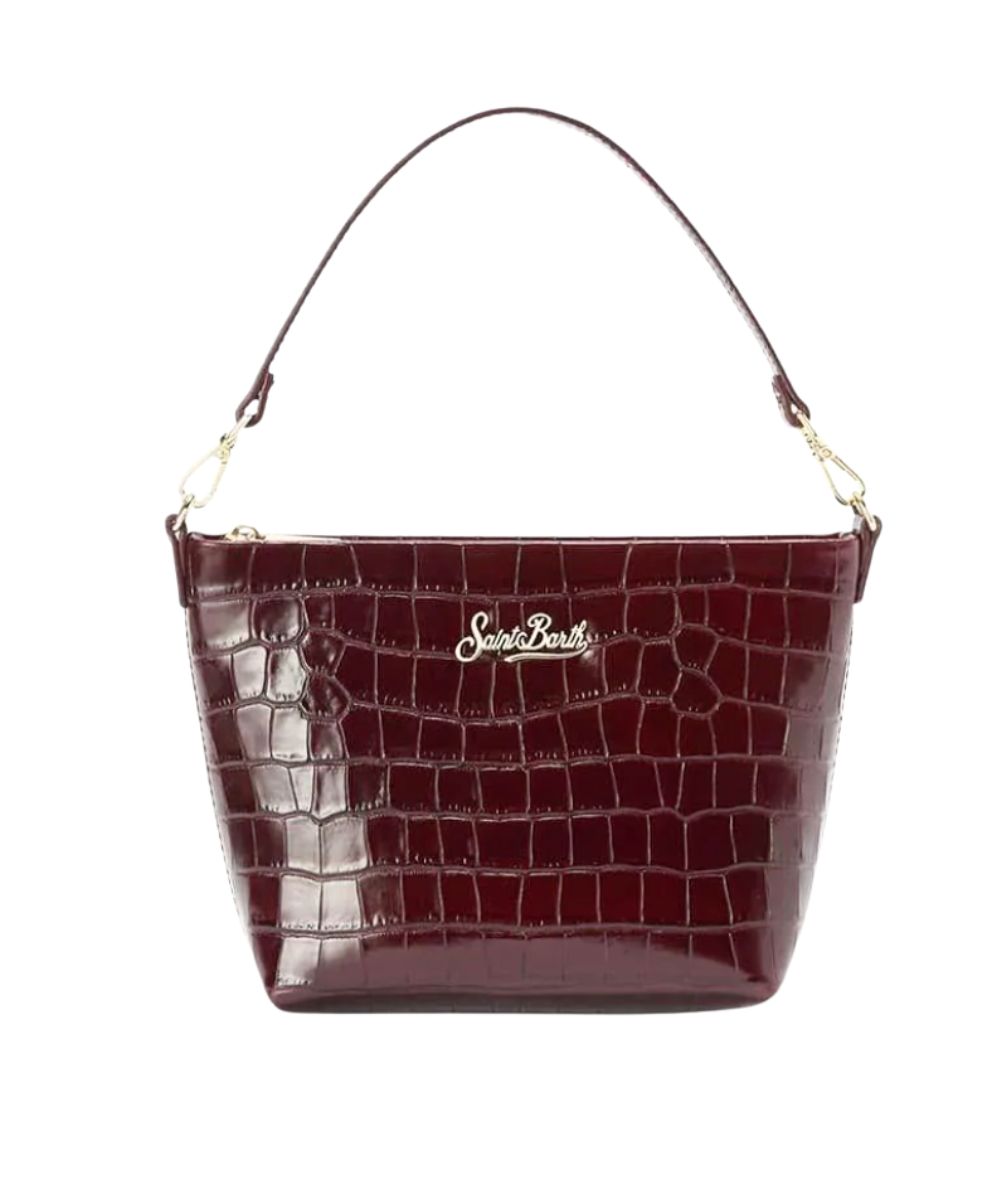MC2 Saint Barth Borsa in Pelle Stampa Cocco ALINE BAG ALI0034 Bordeaux