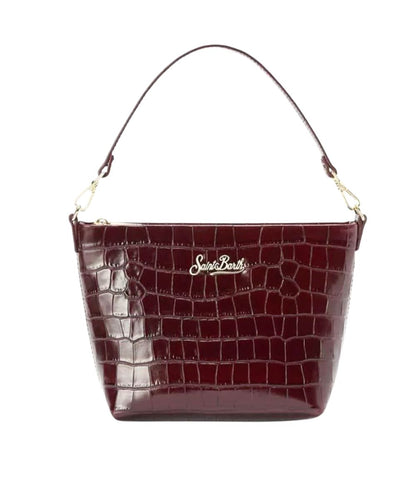 MC2 Saint Barth Borsa in Pelle Stampa Cocco ALINE BAG ALI0034 Bordeaux