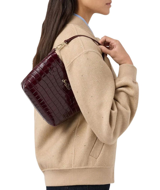 MC2 Saint Barth Borsa in Pelle Stampa Cocco ALINE BAG ALI0034 Bordeaux