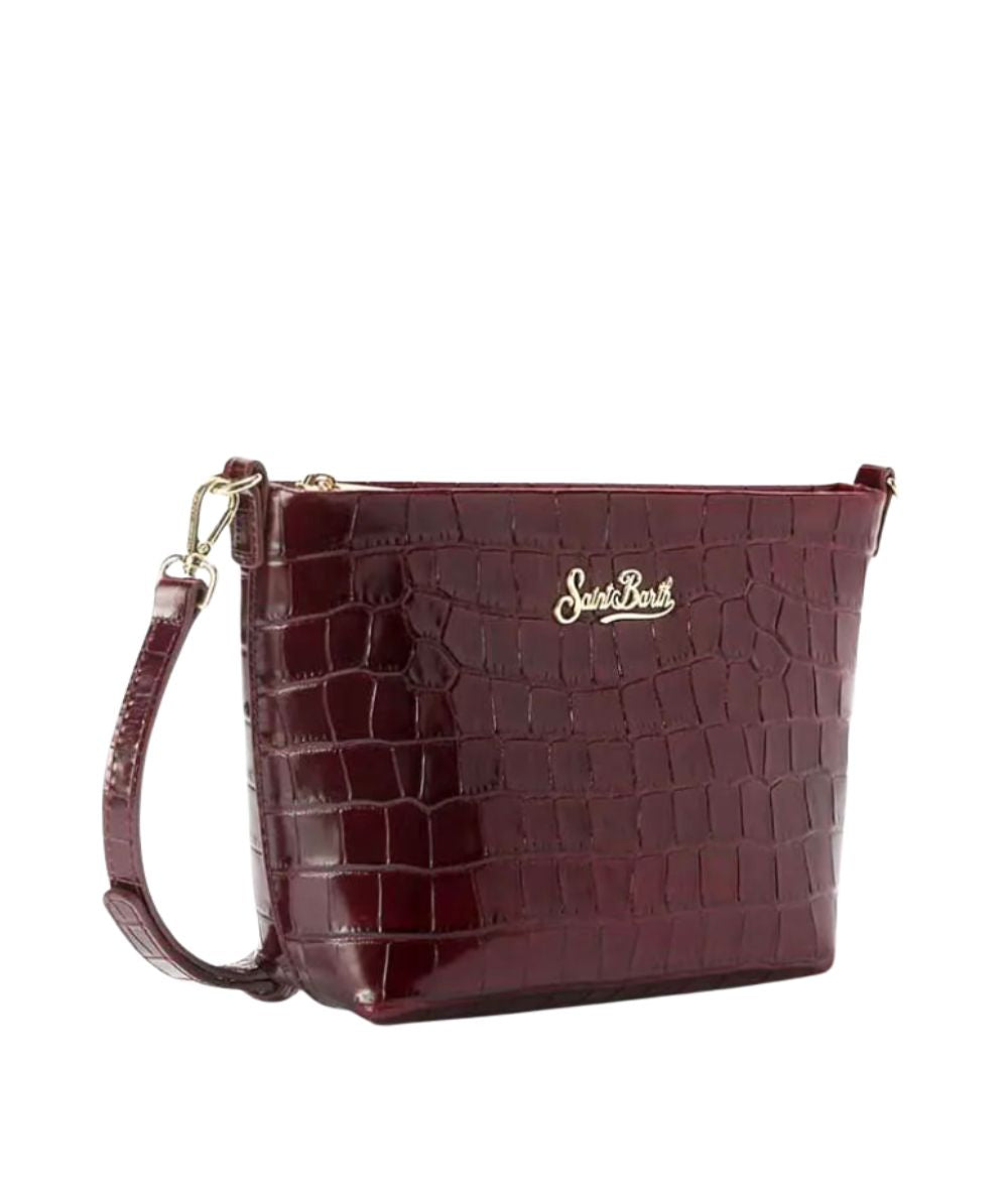 MC2 Saint Barth Borsa in Pelle Stampa Cocco ALINE BAG ALI0034 Bordeaux