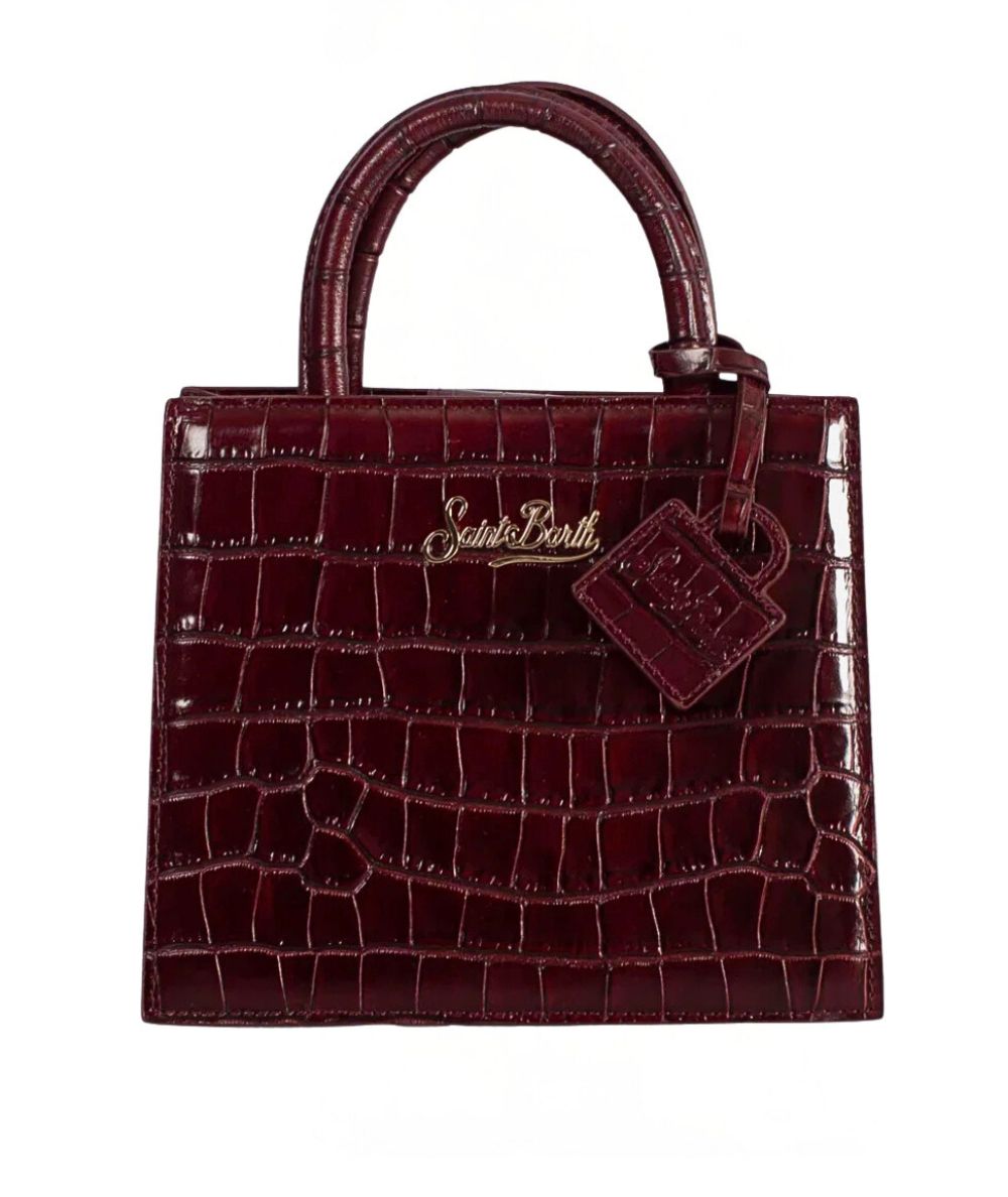 MC2 Saint Barth Borsa in Pelle Stampa Cocco SHOP BAG MINI SHBM0002 Bordeaux