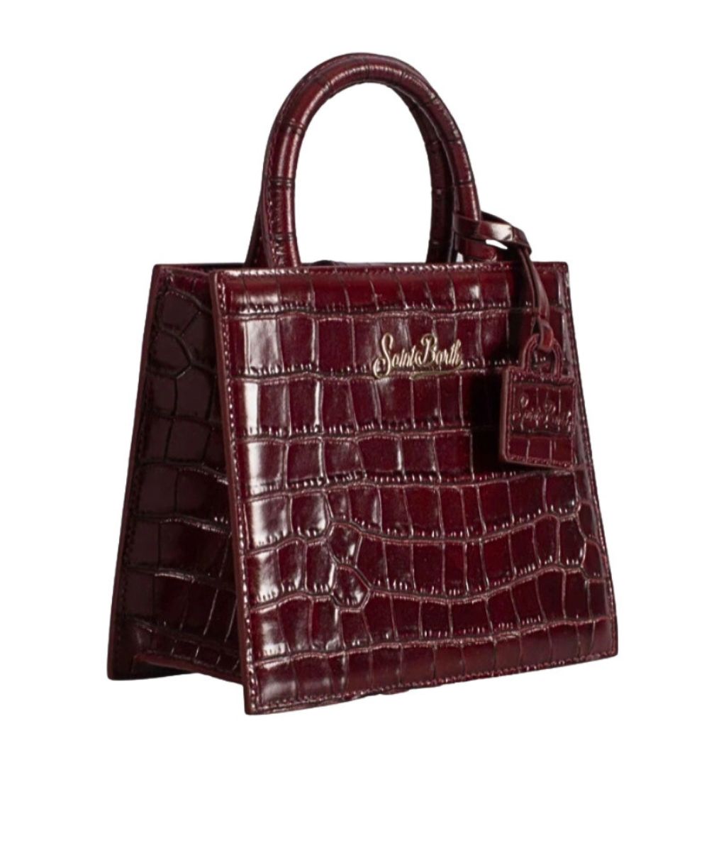 MC2 Saint Barth Borsa in Pelle Stampa Cocco SHOP BAG MINI SHBM0002 Bordeaux