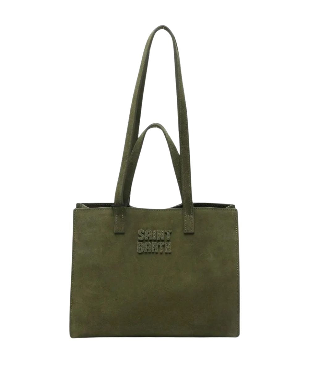MC2 Saint Barth Borsa in Suede Jour Midi JOBAM01 Verde Militare